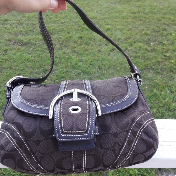 Authentic Coach SOHO Purse Brown signature Buckle - Picture 4 of 7